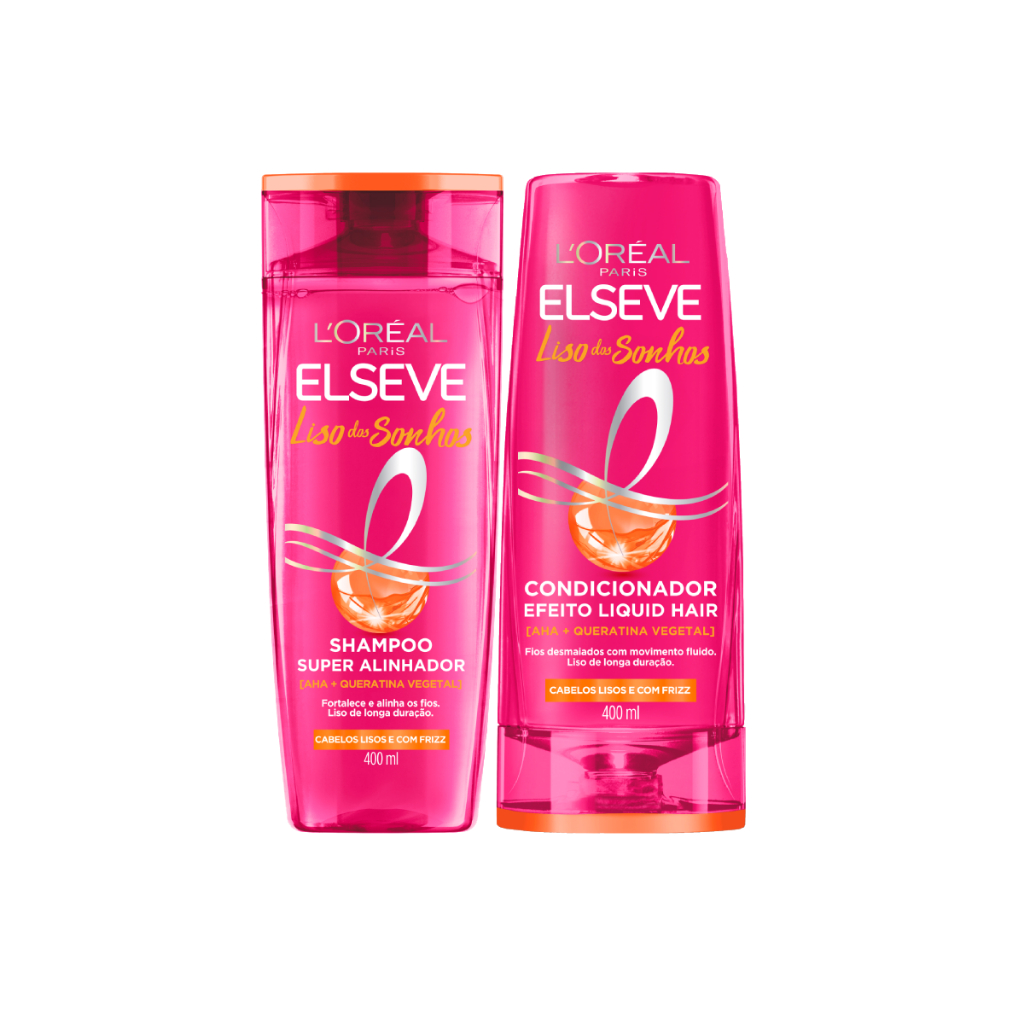 Kit Elseve Liso Dos Sonhos Shampoo 400ml e Condicionador 400ml - Beauty