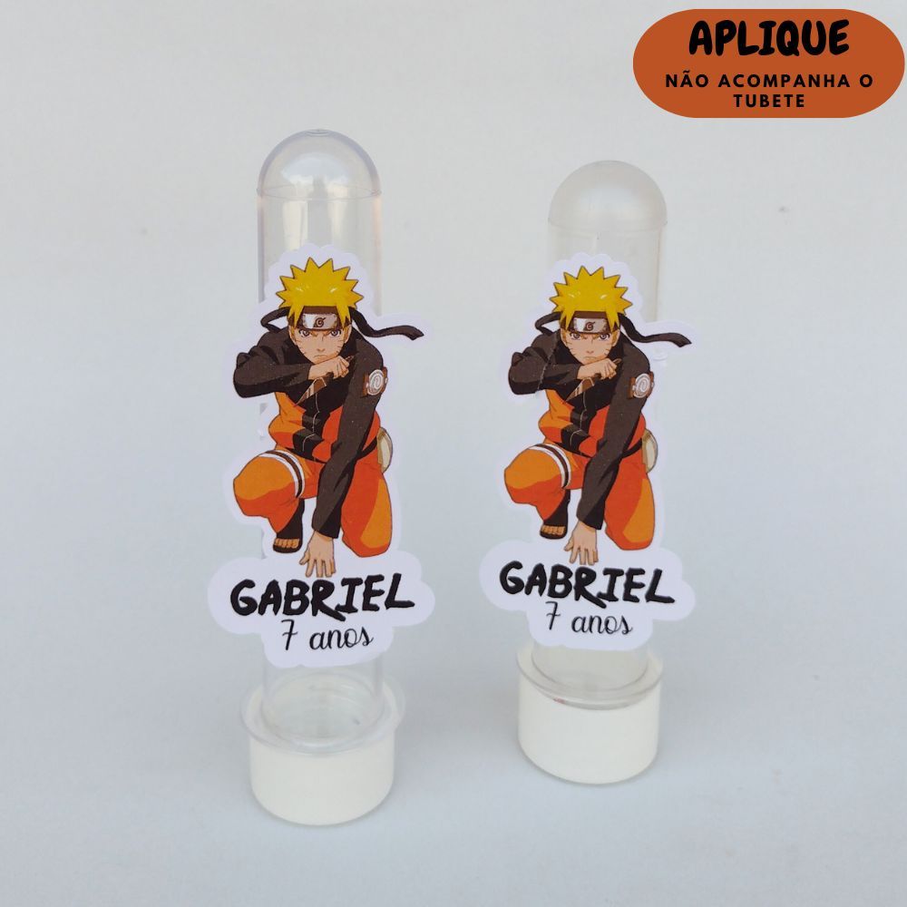 Apliques Personalizados para Tubetes Naruto / Lembrancinhas / Kit Festa infantil Naruto/ Aniversário Naruto /  Papelaria