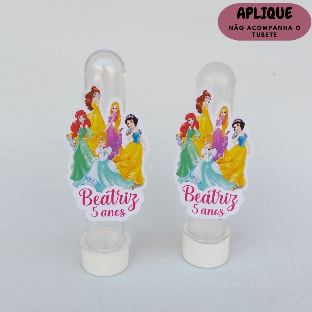Apliques para Tubetes Princesas Personalizado / Lembrancinhas para Festa Aniversário