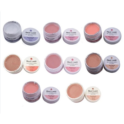 Gel De Modelagem com  GLITTER  Sculping Gel 15ml Led/uv - Real Love em Oferta na Shopee