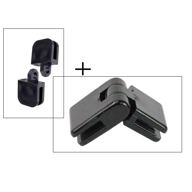 Dobradiça Para Vitrine Balcão Rack Porta De Vidro 4mm V / V em Oferta na Shopee