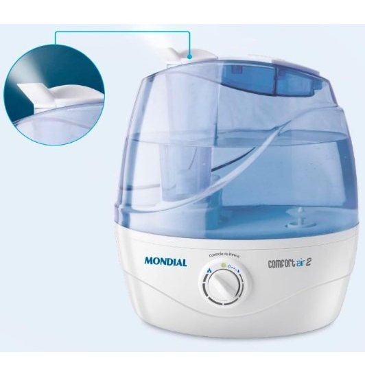 Umidificador de Ar Mondial Confort Air 2 Ultrassônico 10H NUA-02 Azul