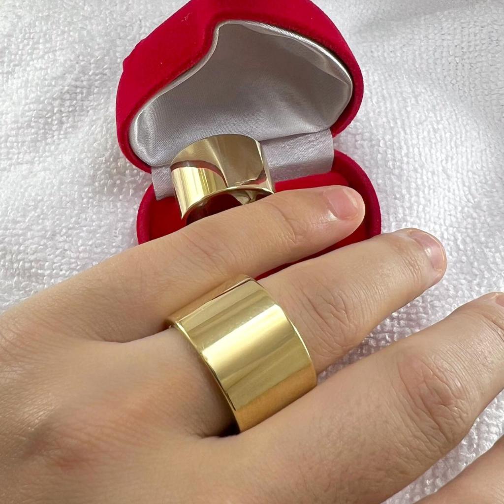 Unidade de aliança Grossa de moeda antiga - 15mm - Modelo reto em Oferta na Shopee