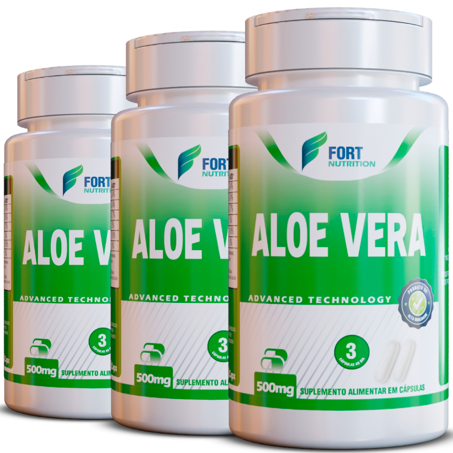Babosa | Aloe Vera |120 Capsulas 500mg | Pele E Cabelo