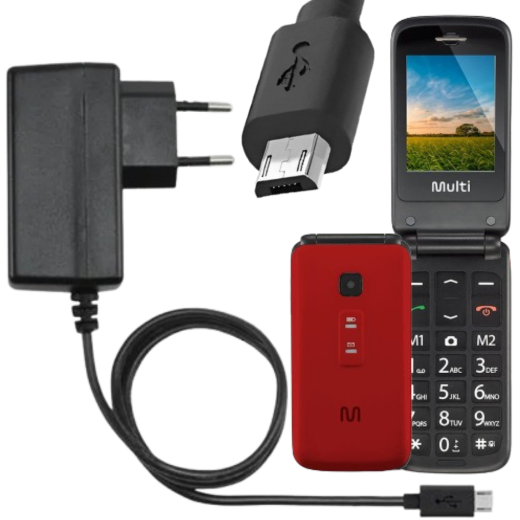 Carregador para Celular Multilaser Flip Vita p9020 Micro USB V8 5V 2A Fonte de Alimentação Parede