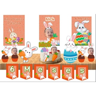 Kit festa Só um bolinho  Páscoa Festa em casa Pascoa em Oferta na Shopee