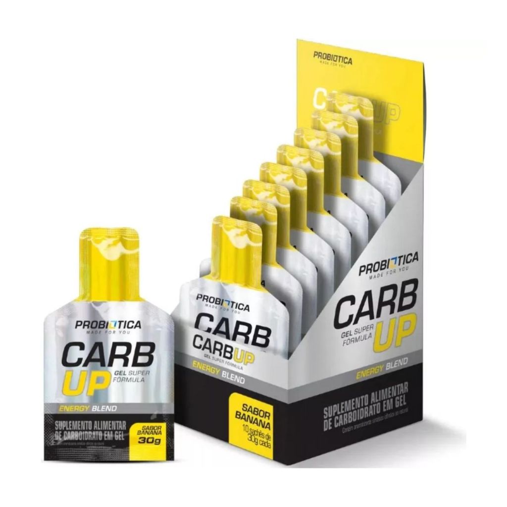 Carb Up Gel Probiótica Banana Super Fórmula Display Com 10 Saches - Health