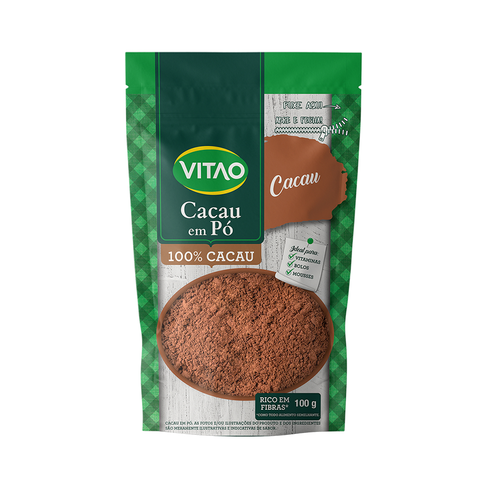 Cacau em Pó Sem Glúten Vitao 100g
