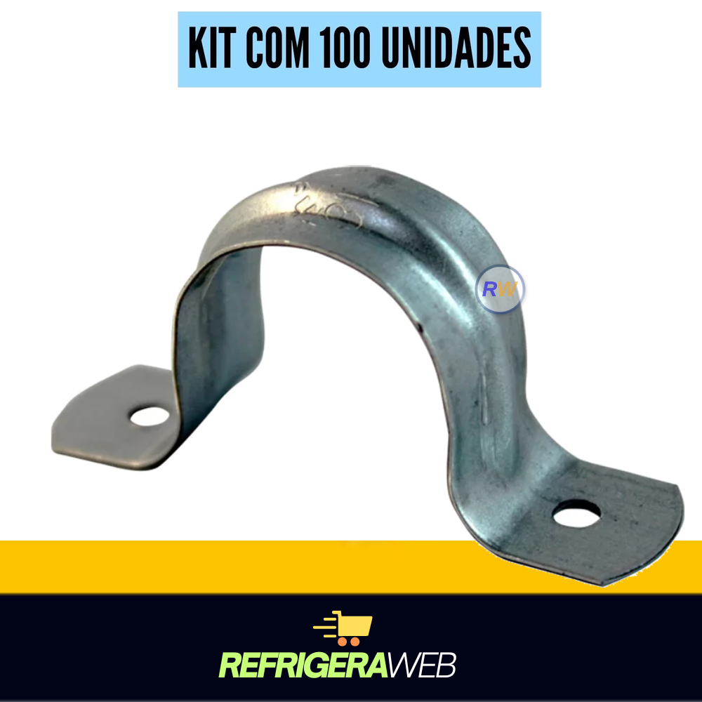 Kit 100 Abraçadeiras Tipo U 3/4 Polegada em Oferta na Shopee