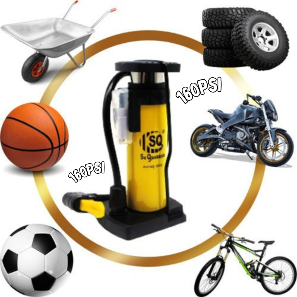 Bomba Ar Encher Pneu Moto Carro Bicicleta Bolas Inflaveis 160 Psi Com 3 Bicos em Oferta na Shopee