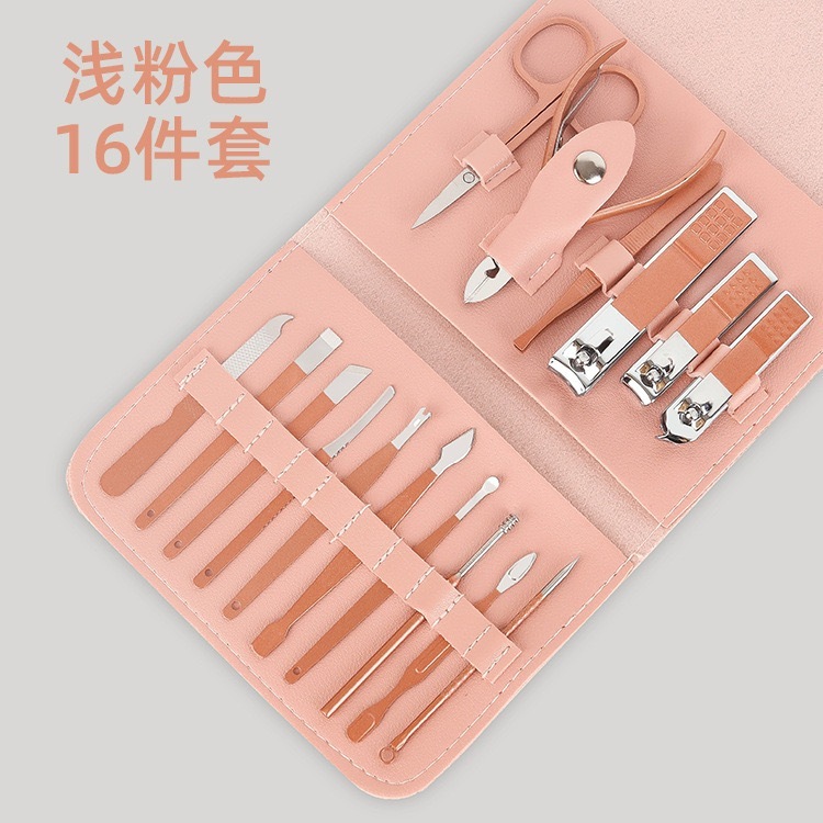 Conjunto de cortador de unhas para pedicure, 8 peças, aço inoxidável com bolsa dobrável