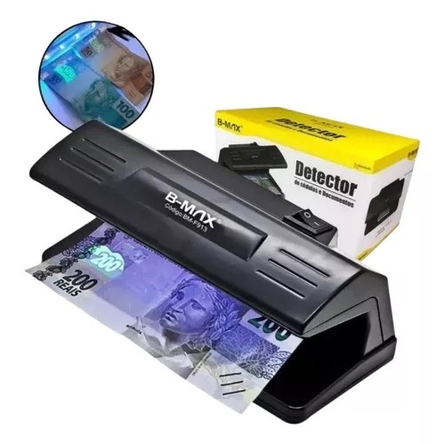 DETECTOR IDENTIFICADOR DE NOTAS CEDULAS DE DINHEIRO FALSAS