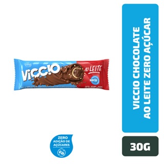 Rolinho Chocolate Ao Leite Zero Açúcar Viccio 30 g em Oferta na Shopee