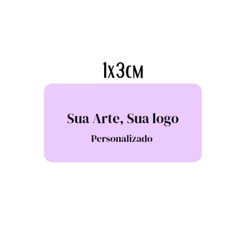100 Etiquetas Adesivas Personalizadas 1x3cm