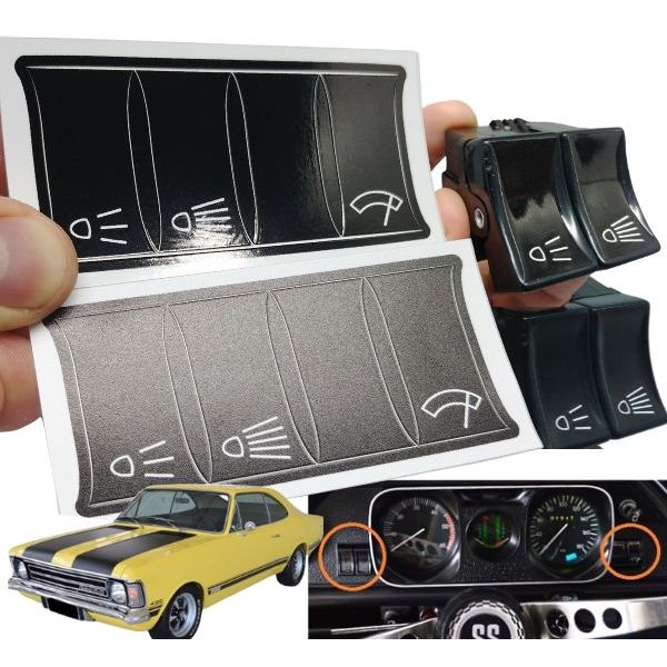ADESIVOS TECLAS PAINEL OPALA 69 ATÉ 74 / ADESIVO P/ RESTAURO DAS TECLAS / ACABAMENTO BRILHO OU FOSCO