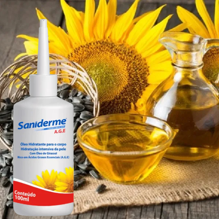 Óleo De Girassol C/age  Saniderme P/curativo 100ml 1 UND