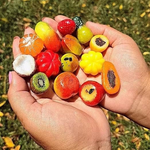 Mini Sabonetes Artesanais Veganos de Frutas Sortidos em Oferta na Shopee