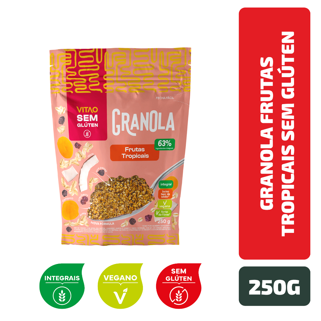 Granola Frutas Tropicais Sem Glúten 250G - Food & Beverages