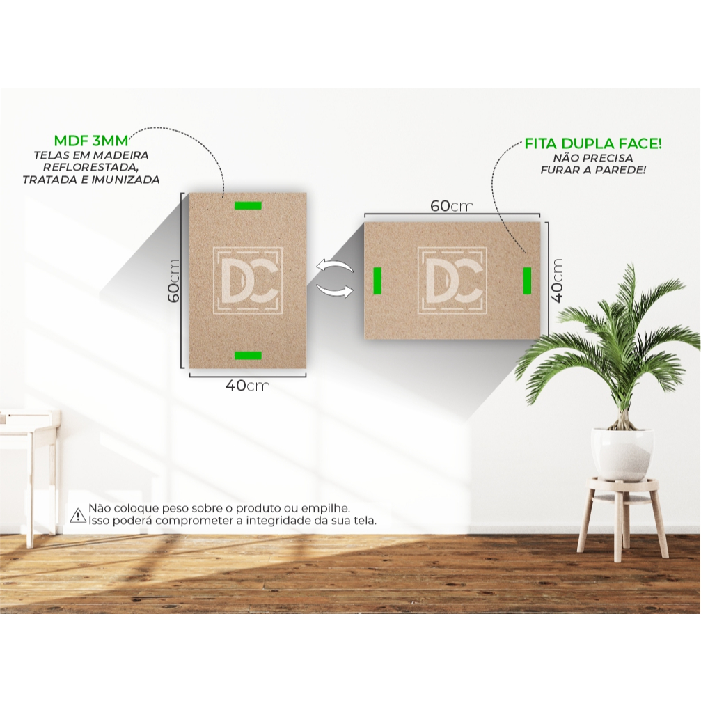 Quadro decorativo 1 peça Planta Vaso Verde Oliva moderno abstrato 3d zen clean decoração elegante casa sala quarto