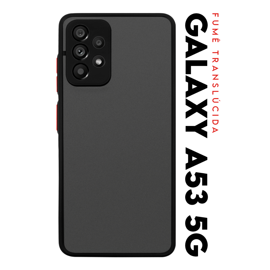 Case Capinha Case Anti Impacto Space Acrílico Translucida Fumê Protetora para Samsung Galaxy A53 5G A536 tela 6.5 pol