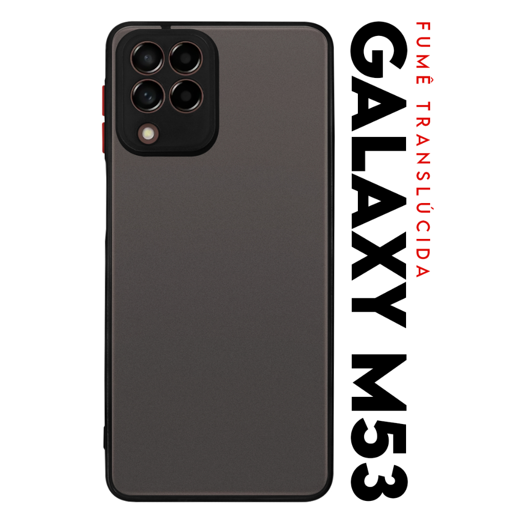 Case Capinha Case Anti Impacto Space Acrílico Translucida Fumê Protetora para Samsung Galaxy M53 5g M536 tela 6.7 pol