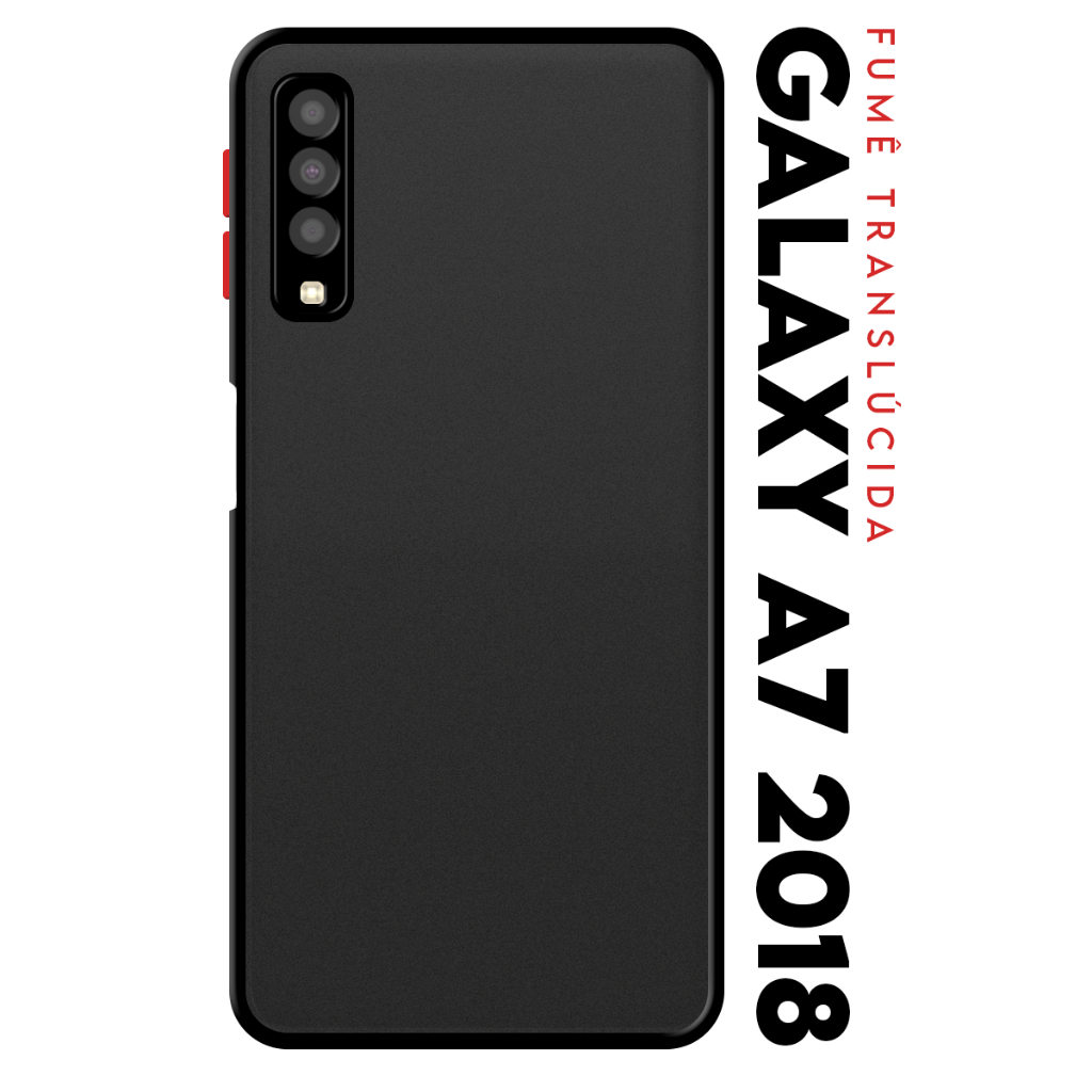 Case Capinha Case Anti Impacto Space Acrílico Translucida Fumê Protetora para Samsung Galaxy A7 2018 A750 tela 6.0 pol.
