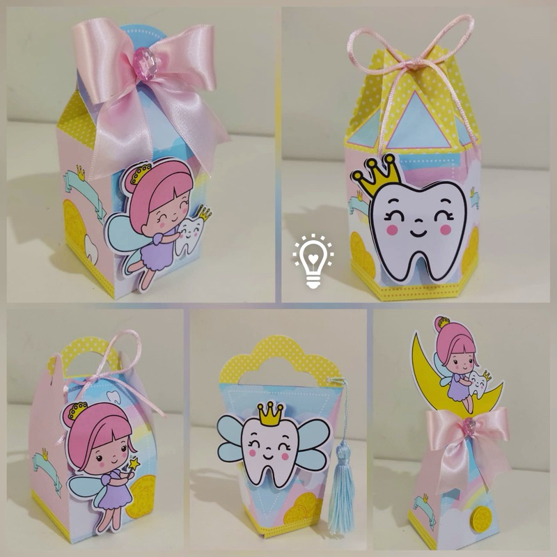 20 caixinhas Fada do Dente personalizadas pegue monte - kit festa Fada do dente
