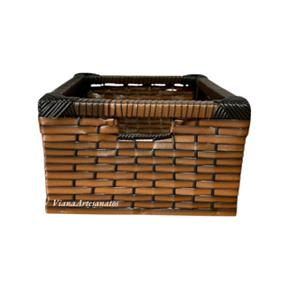 Kit 6 Cesta Gaveta Organizadora Fibra Sintética 30x25x15,5 em Oferta na Shopee