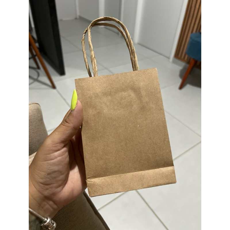 sacola de papel madeira (Kraft)