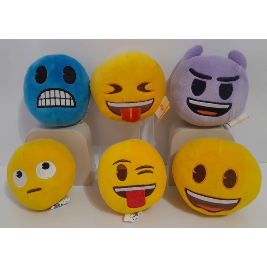 Bonecos em Pelúcia dos Personagens da Coleção Emoji - Burger King - 2018 e 2019