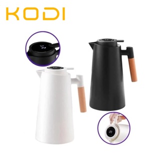 Garrafa Térmica 1 Litro Com Termômetro Led Para Chás / Café Nórdica Design Moderno Cabo Madeira-O14 em Oferta na Shopee
