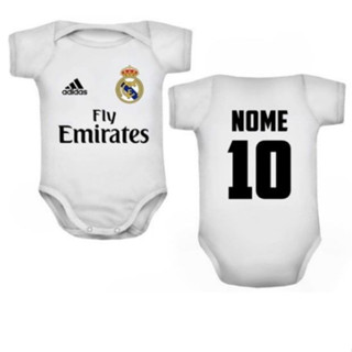 Body bory bebe personalizado time real madrid confortável em Oferta na Shopee