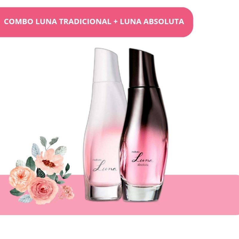 Combo Perfume Natura Luna Tradicional e Perfume Luna Absoluta Perfume Natura Original Perfume Luna Absoluta Perfume Femi