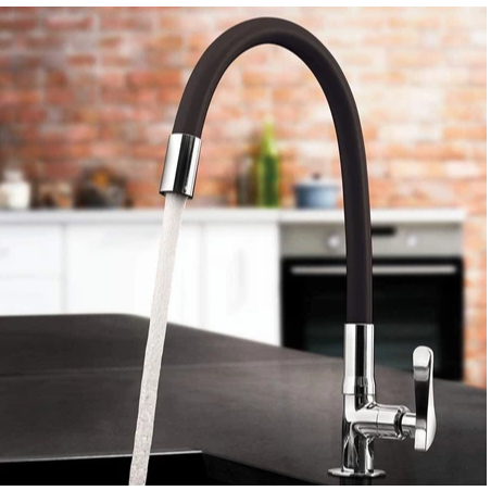 Torneira Cozinha Moderna Flexível Bancada Gourmet 1/4 Volta Inox Silicone em Oferta na Shopee