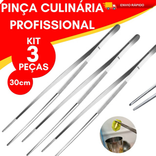 Kit Pinça Culinaria 30cm Aço Inox Profissional Barman Bartender Bares e Restaurantes em Oferta na Shopee