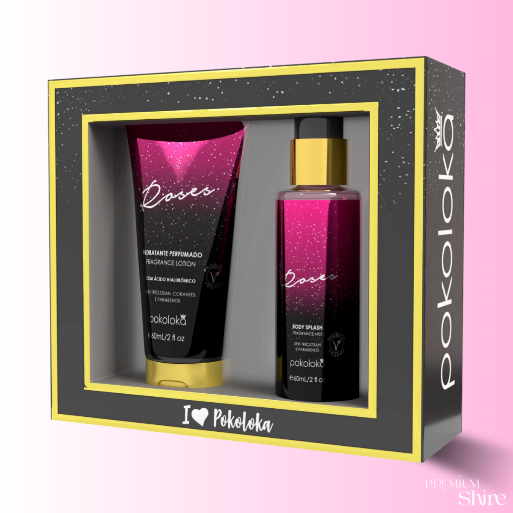 Pokoloka Roses Kit (Hidratante 60ml + Body Splash 60ml)
