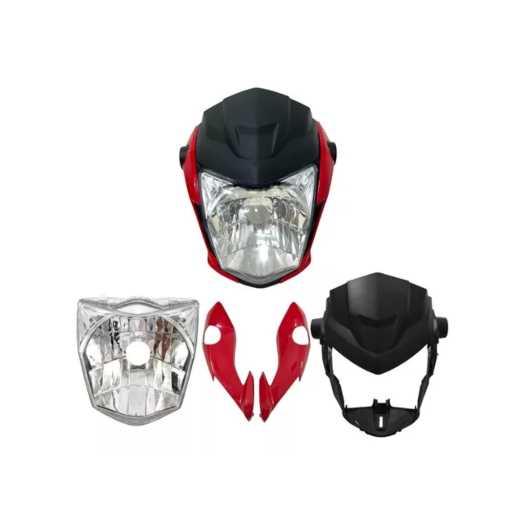 Frente Farol Completo Fan 160 2022 Até 2023 Vermelho em Oferta na Shopee