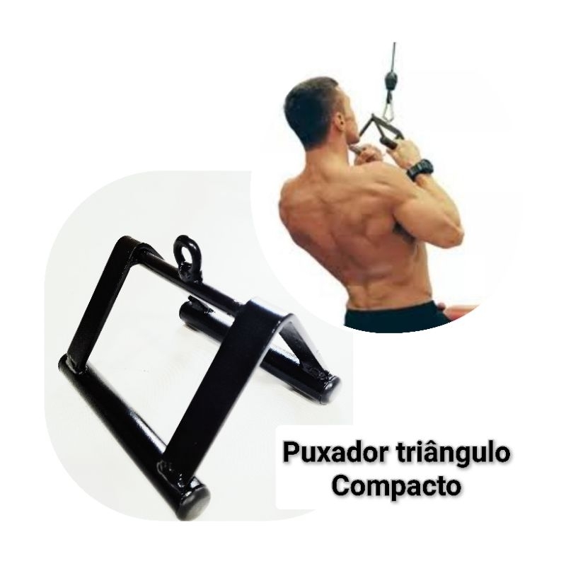 Puxador triângulo compacto Cross Over musculação academia