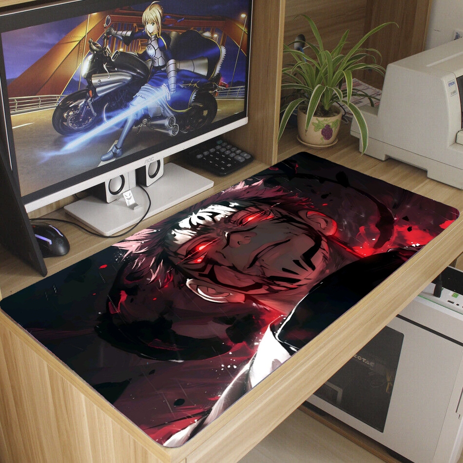 Mouse Pad Gamer Jujuts Kaise  Antiderrapante Grande 70x35 80x35 90x40 90x50 cm Borda Costurada