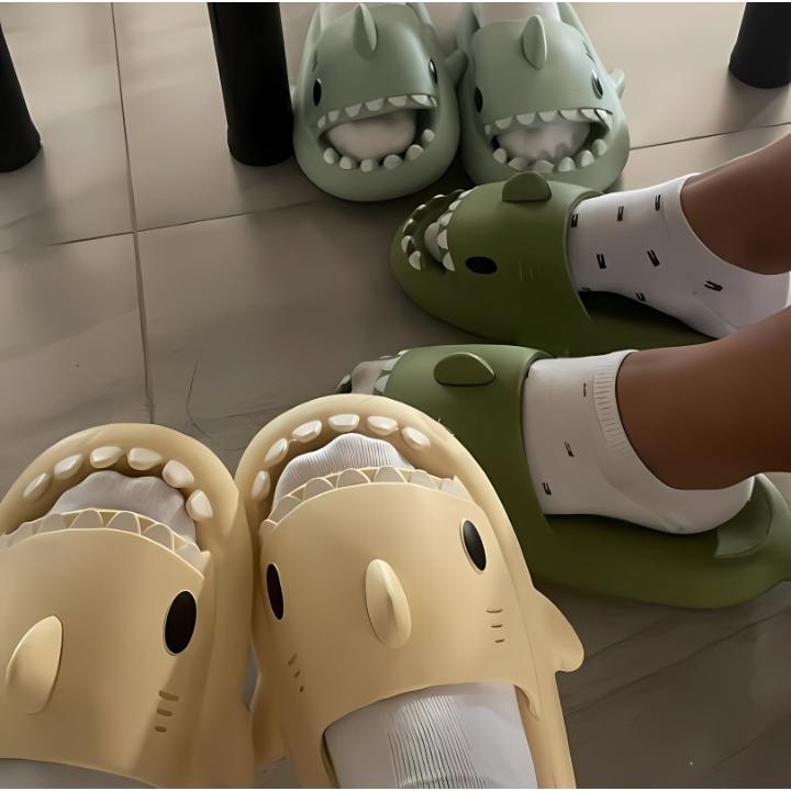 Chinelo Tubarão Nuvem Tumblr Infantil Adulto Super Confortável Moda Tendências Verão 2025 Várias Cor