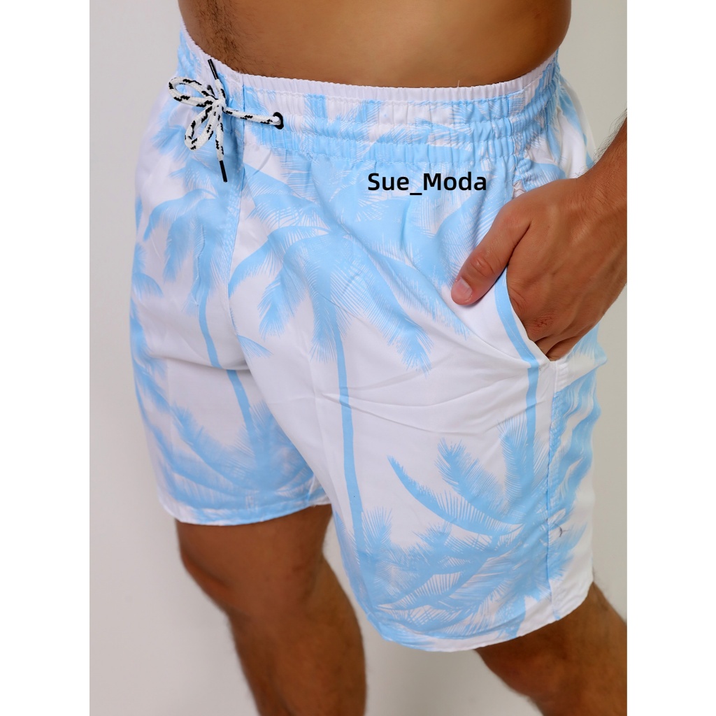 Short Tactel Grosso Masculino Mauricinho Surf Praia Piscina Secagem Rápida Academia Verão — imagem 2 de 2