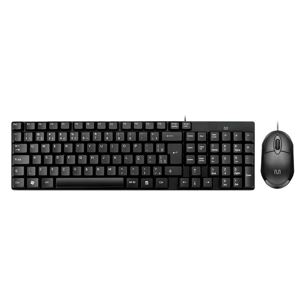Kit Teclado e Mouse Com Fio CF50 Cabo De 120cm 1200dpi Multi (Multilaser) - TC309 em Oferta na Shopee