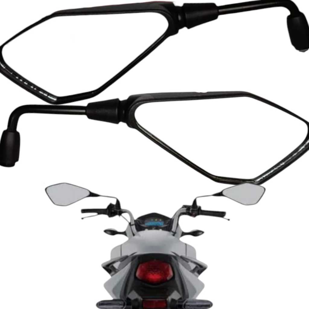 Retrovisor Z400 Rebaixado Haste Longa Cg Fann 150 160 Start 160 Xre 300 Bros 150 160 Par