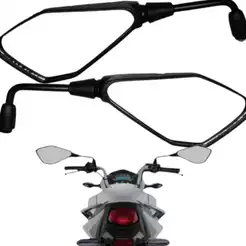 Retrovisor Kawasaki Z400 Haste Longa 90 Graus Rosca Honda Cg Titan Fan 125 150 160 Cb Twister Xre