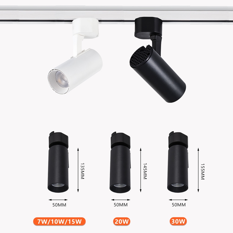 Trilho Eletrificado LED 7W a 30W Cor Preto Branco Bivolt Kit 2M+6Spots/8Spots/10Spots e 1 I Conector — imagem 2 de 2
