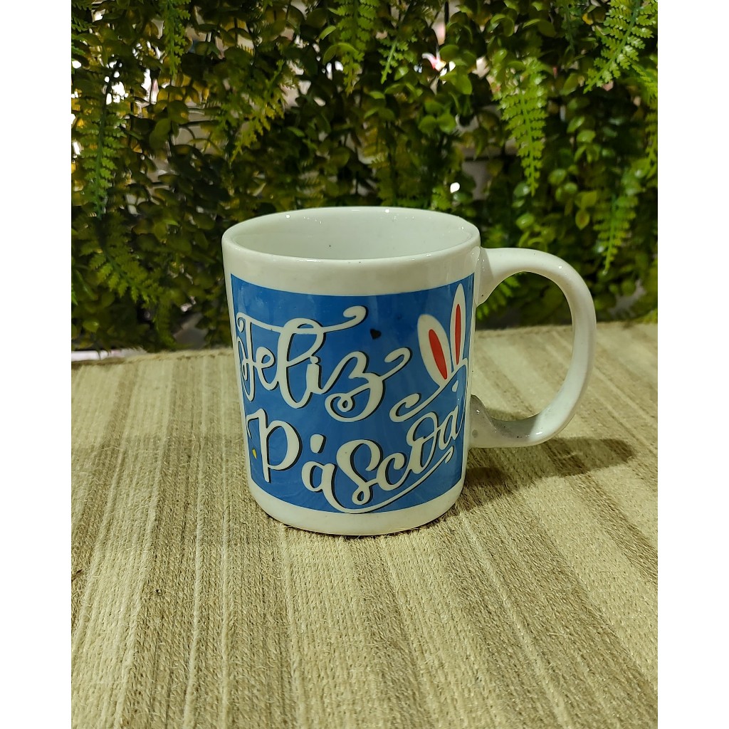 Caneca em Porcelana de Páscoa 280ml em Oferta na Shopee