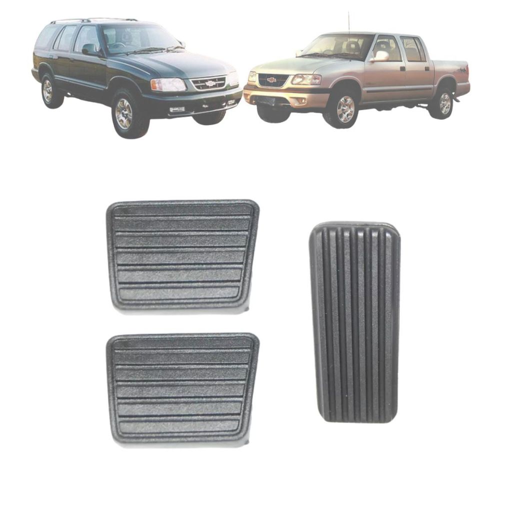 KIT CAPA PEDAL S10 e BLAZER - FREIO EMBREAGEM ACELERADOR
