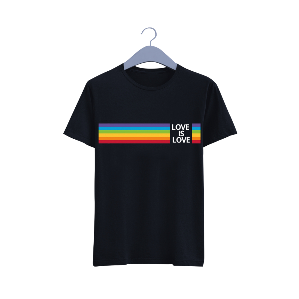 PRIDE ORGULHO LGBT LOVE IS LOVE – CAMISETA UNISSEX 100% ALGODÃO PENTEADO| ENVIO IMEDIATO LA KOLIBRO