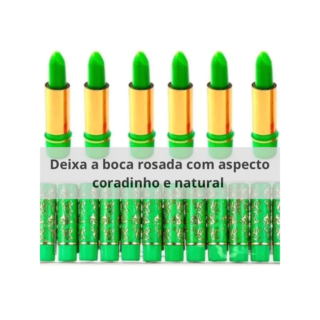 Kit 6/12 Batom Vovó Mágico Hidratante 24H - Verde(Entrega rápida) em Oferta na Shopee