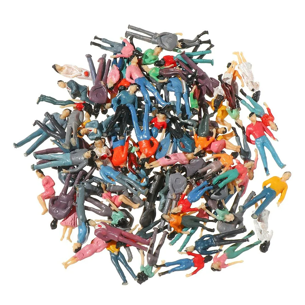 Kit 25 a 100 Miniaturas Pessoas Escala Ho - 1:75 Para Maquete Kit 25 a 100 Miniaturas Pessoas Escala Ho - 1:75 Para Maquete